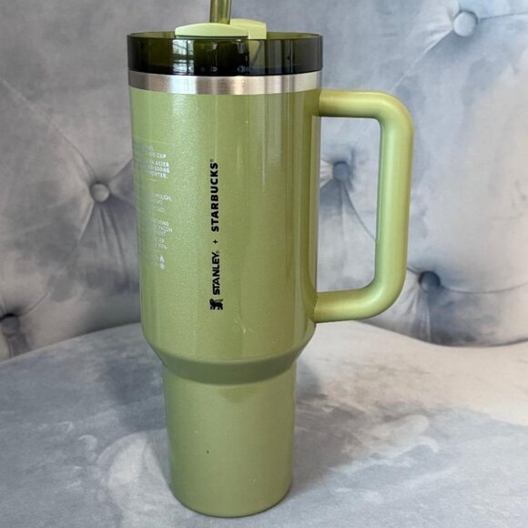 Stanley + Starbucks Other - Stanley + Starbucks Militar Green Quencher Vacuum Cold-To-Go Cup, 40 Fl NWT